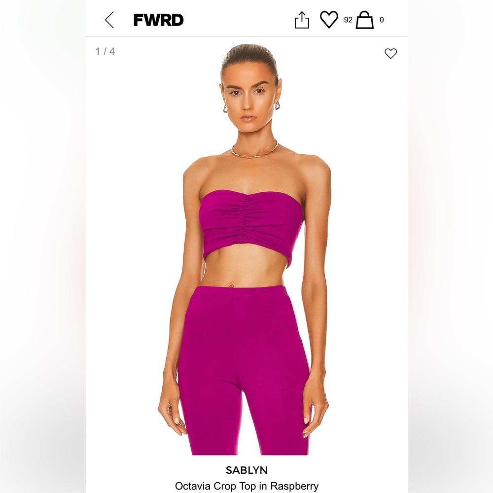 SABLYN Raspberry Crop Top